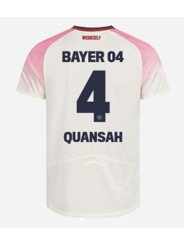 Billige Bayer Leverkusen Jarell Quansah #4 Bortedrakt 2025-26 Kortermet